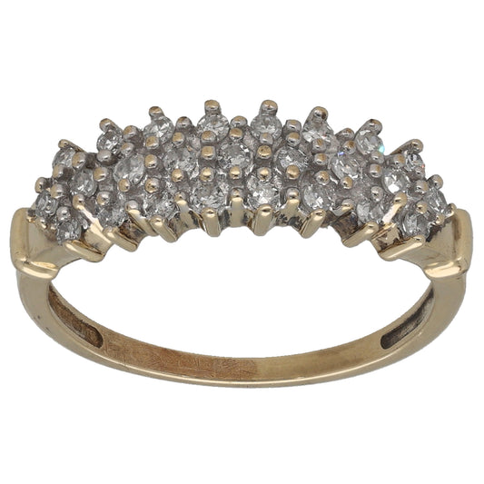 9ct Gold 0.25ct Diamond Half Eternity Ring Size N