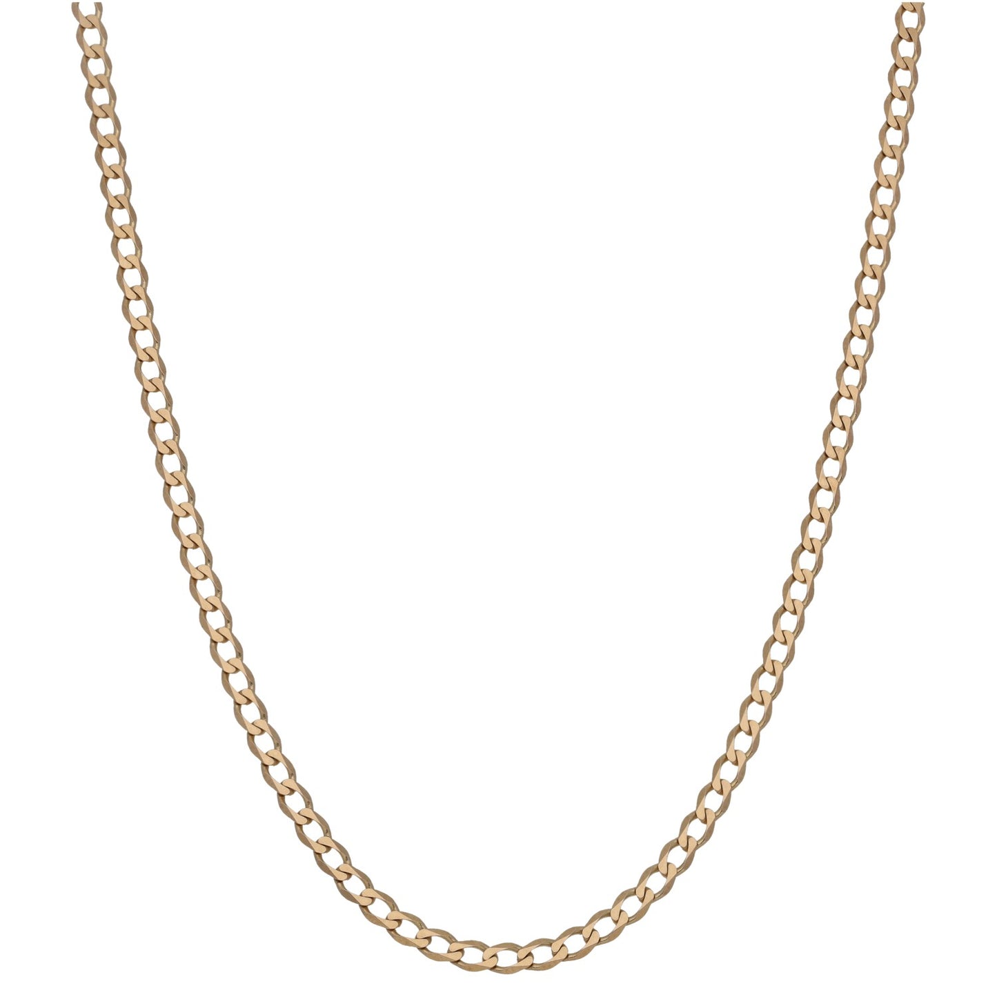 9ct Gold Curb Chain 18"