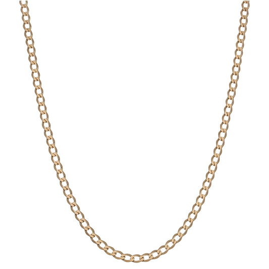 9ct Gold Curb Chain 18"
