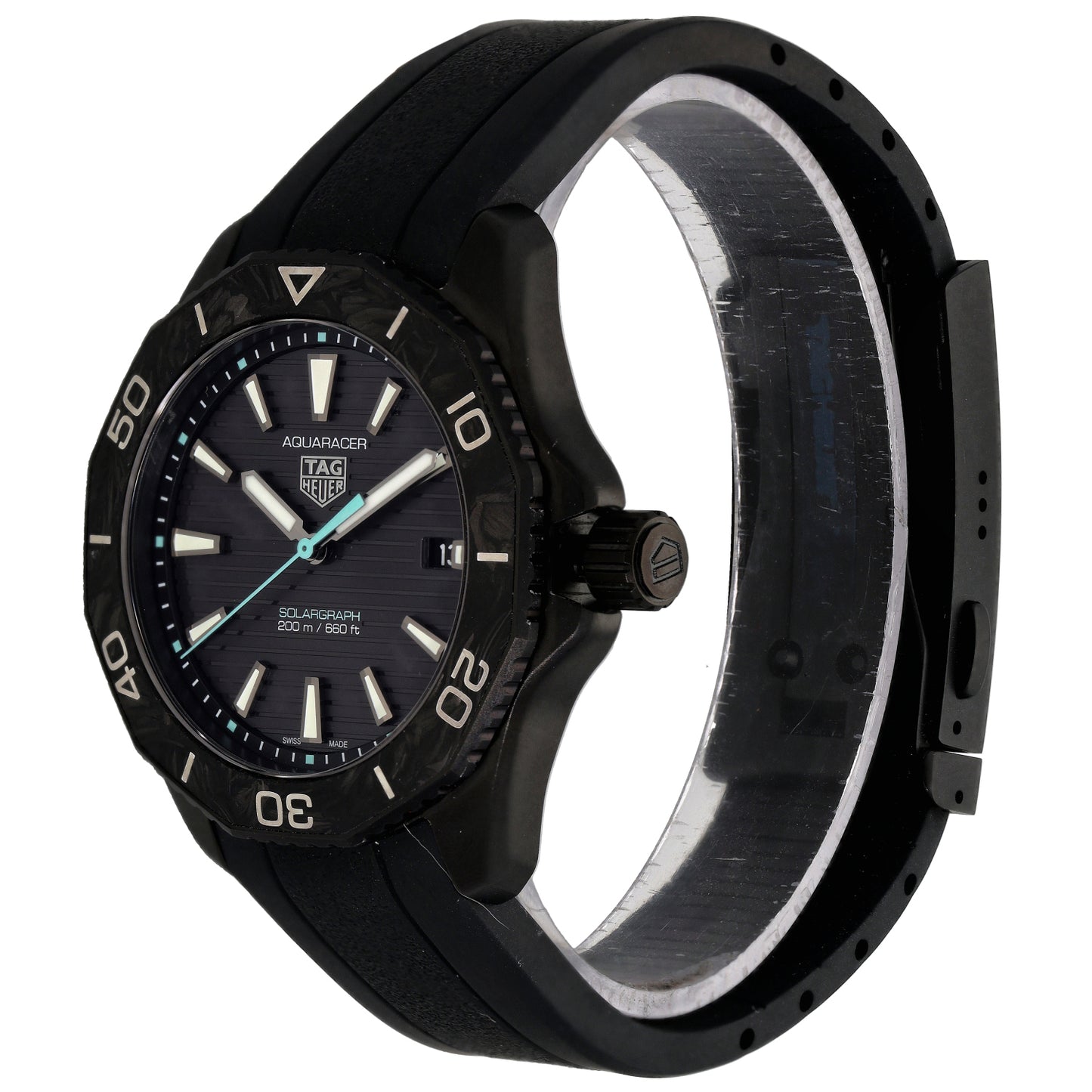 Tag Heuer Aquaracer Professional 200 Solargraph WBP1112 40mm DLC Stainless Steel Watch