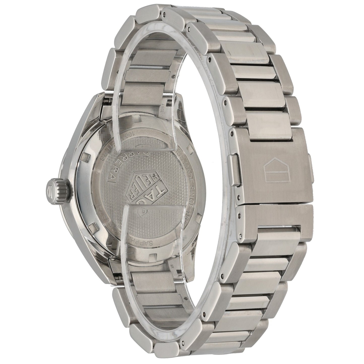 Tag Heuer Carrera WBK1311, White Mother of Pearl dial with date window, stainless steel, rear on image