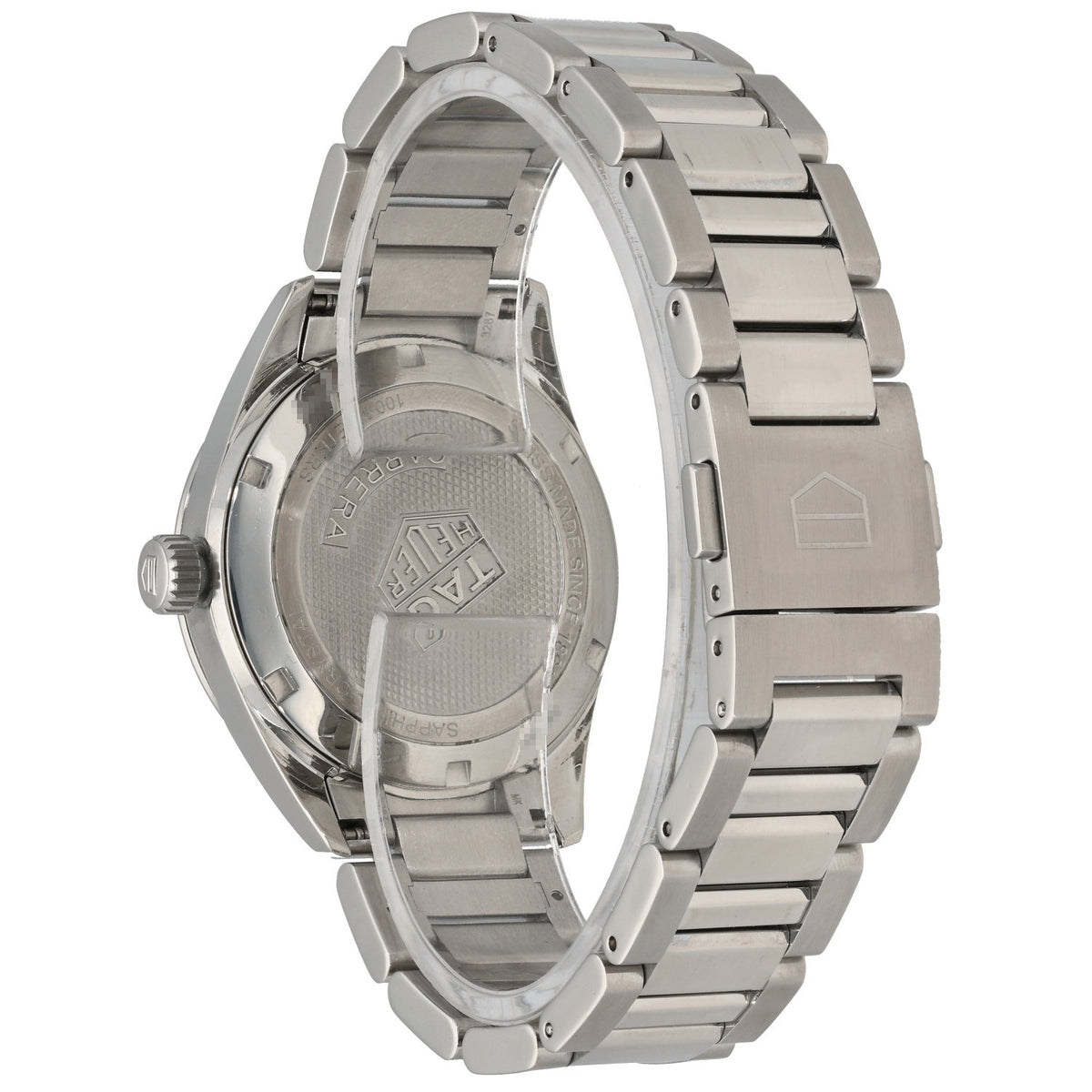 Tag Heuer Carrera WBK1311, White Mother of Pearl dial with date window, stainless steel, rear on image