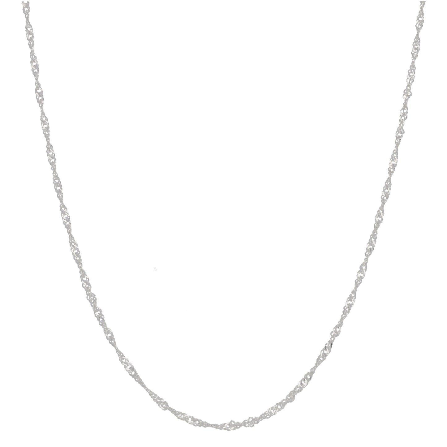 Silver Sterling Singapore Chain 18"