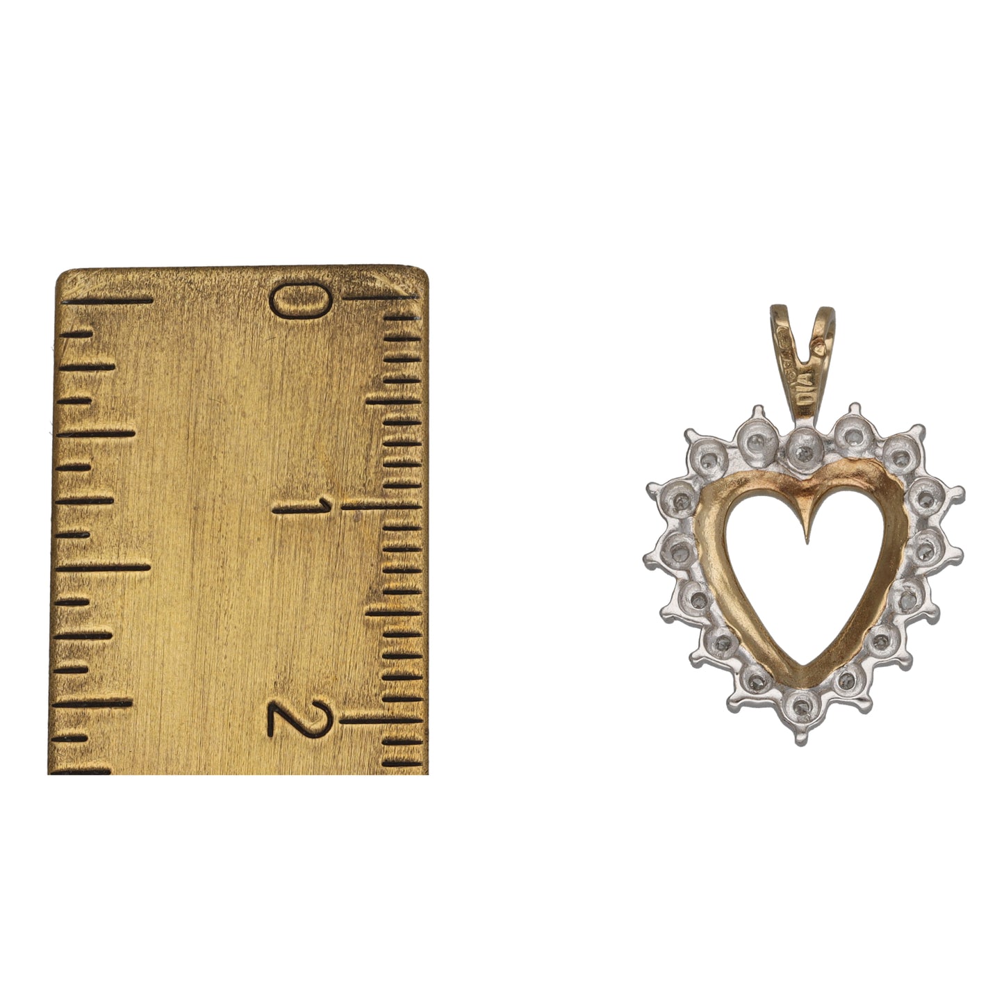 9ct Gold 0.08ct Diamond Heart Pendant