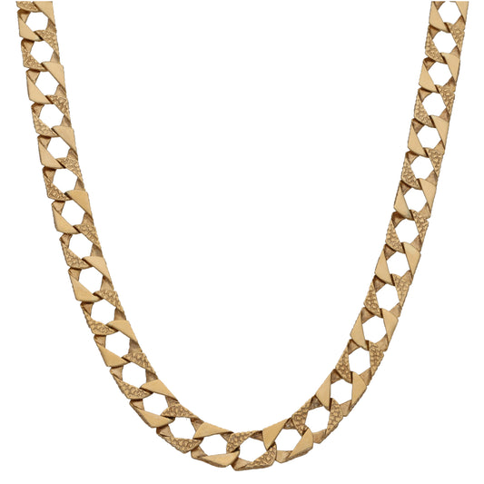 9ct Gold Curb Chain 18"