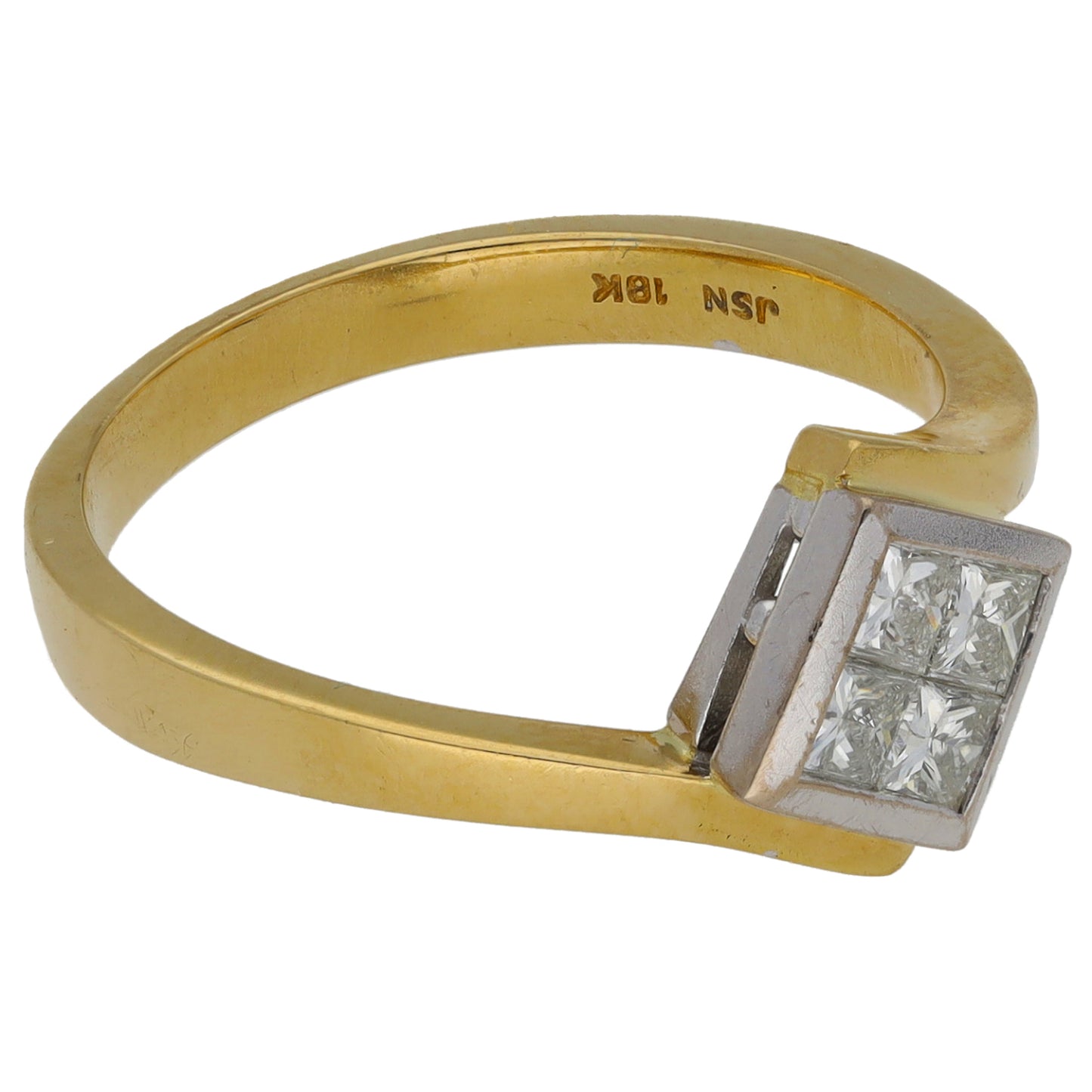 18ct Gold 0.60ct Diamond Dress/Cocktail Ring Size P