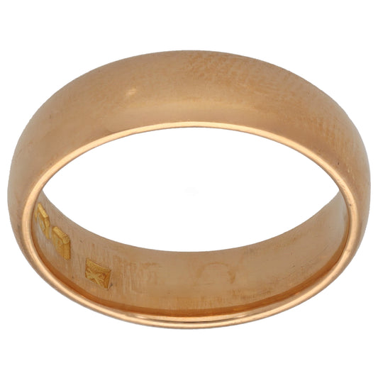 22ct Gold Plain Wedding Ring Size N
