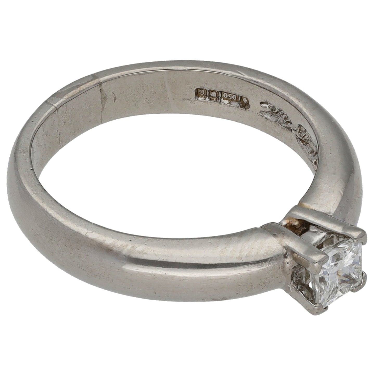 Platinum 0.25ct Diamond Solitaire Ring Size K