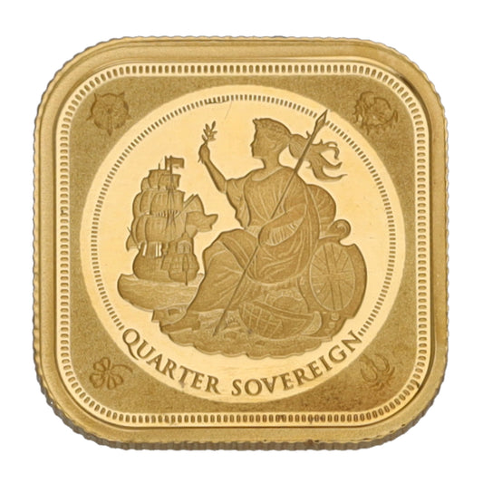 22ct Gold Queen Elizabeth II Quarter Sovereign Coin 2019