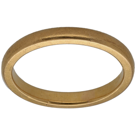 22ct Gold Plain Wedding Ring Size O