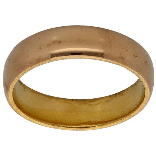 22ct Gold Plain Wedding Ring Size L
