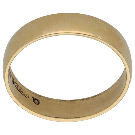 9ct Gold Plain Wedding Ring Size Q