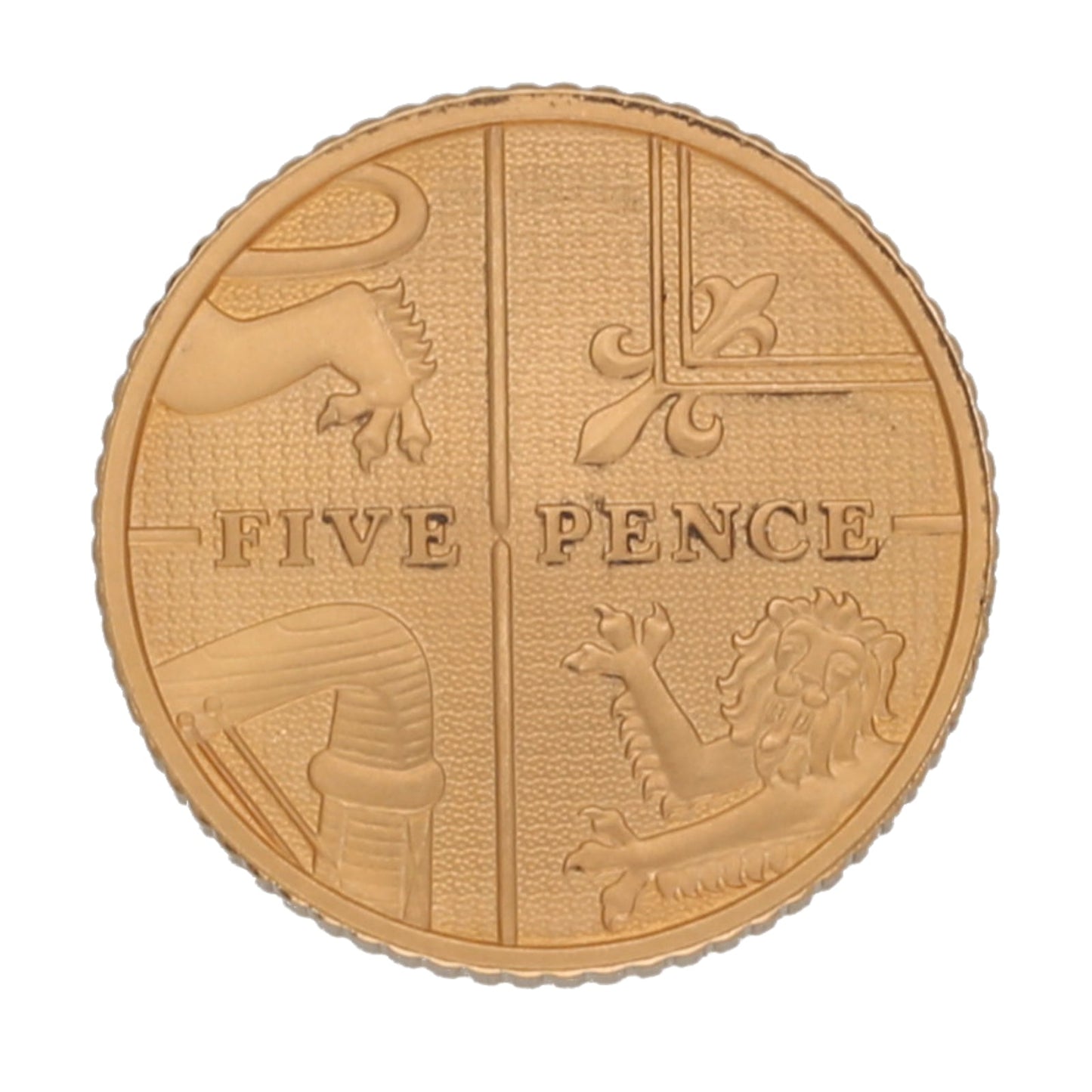 22ct Gold 5 Pence Proof Coin 2015