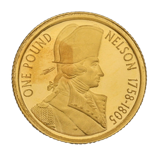 22ct Gold Queen Elizabeth II Nelson One Pound Coin 2005