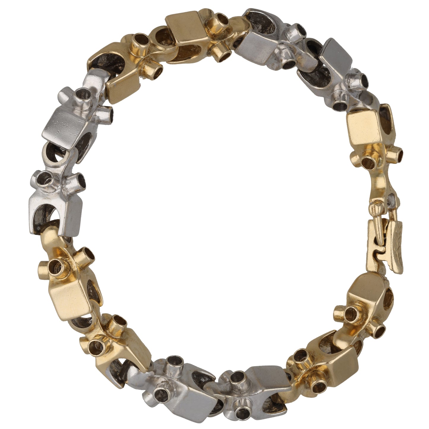 9ct Bicolour Gold Necklace & Bracelet Jewellery Set