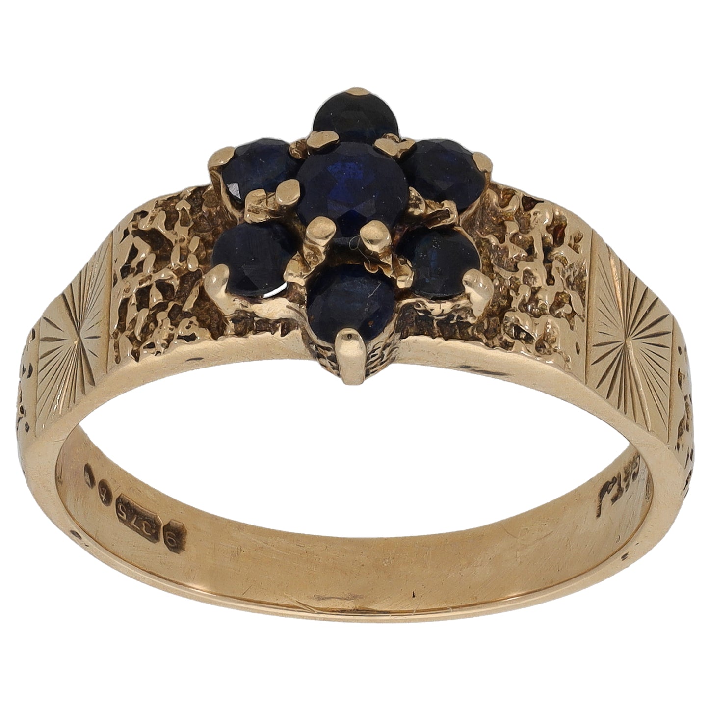 9ct Gold Sapphire Dress/Cocktail Ring Size P