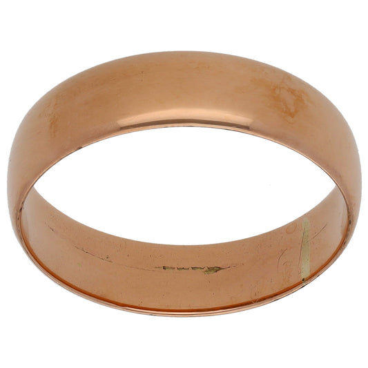 9ct Gold Plain Wedding Ring Size R