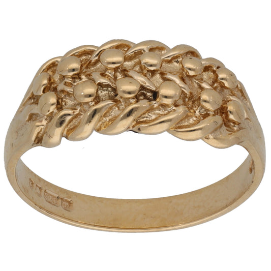 9ct Gold Keeper Ring Size P