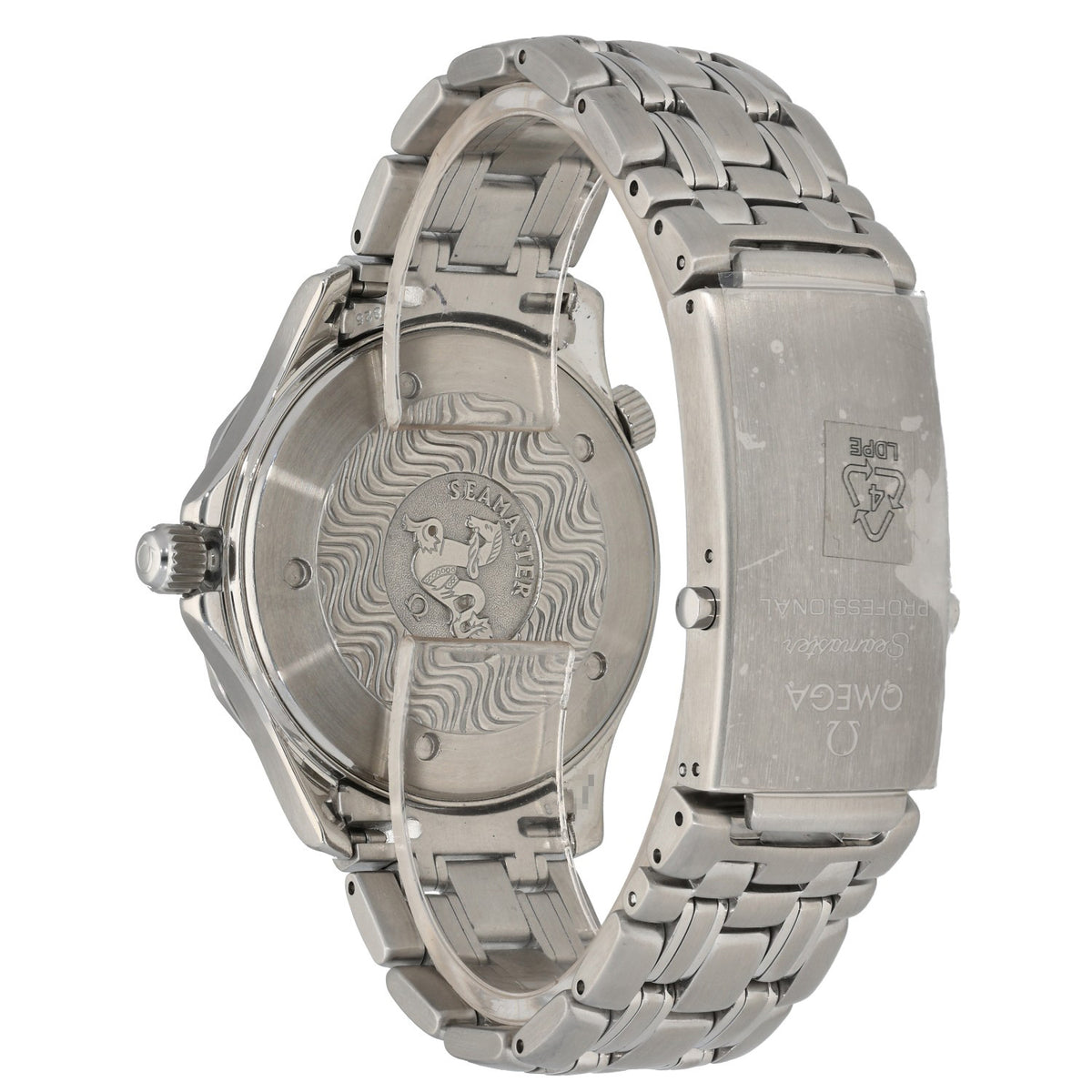 Omega Seamaster 2541.80.00, 43.75mm stainless steel case and link bracelet, rear angle image