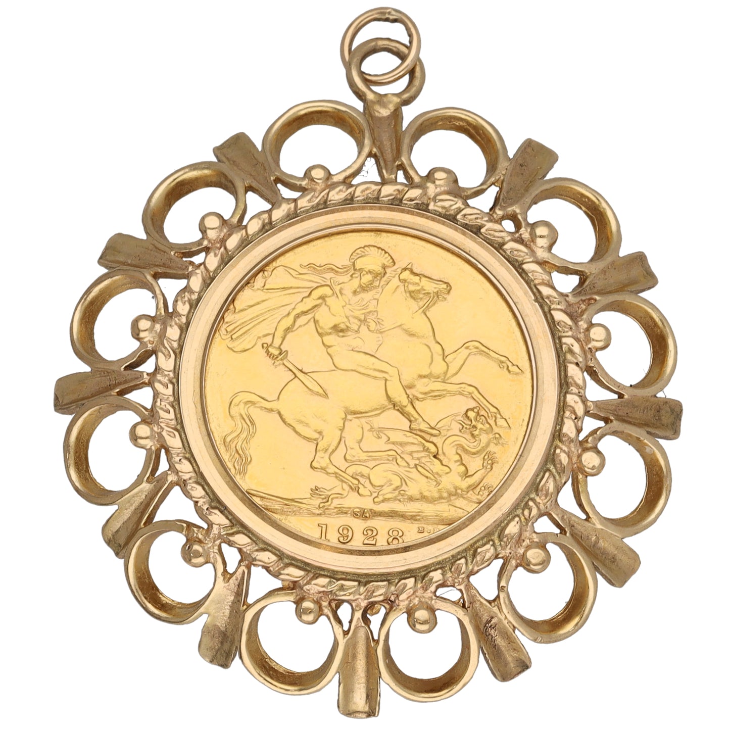 9ct Gold Full Sovereign Coin Pendant