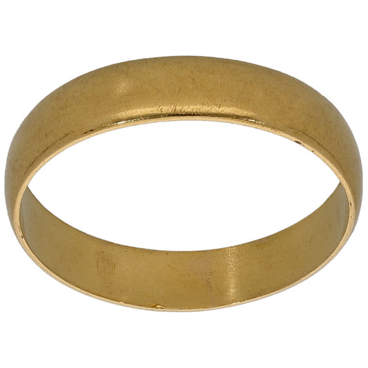22ct Gold Plain Wedding Ring Size P