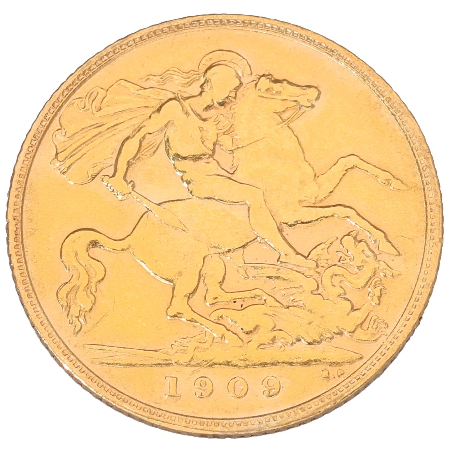 22ct Gold King Edward VII Half Sovereign Coin 1909