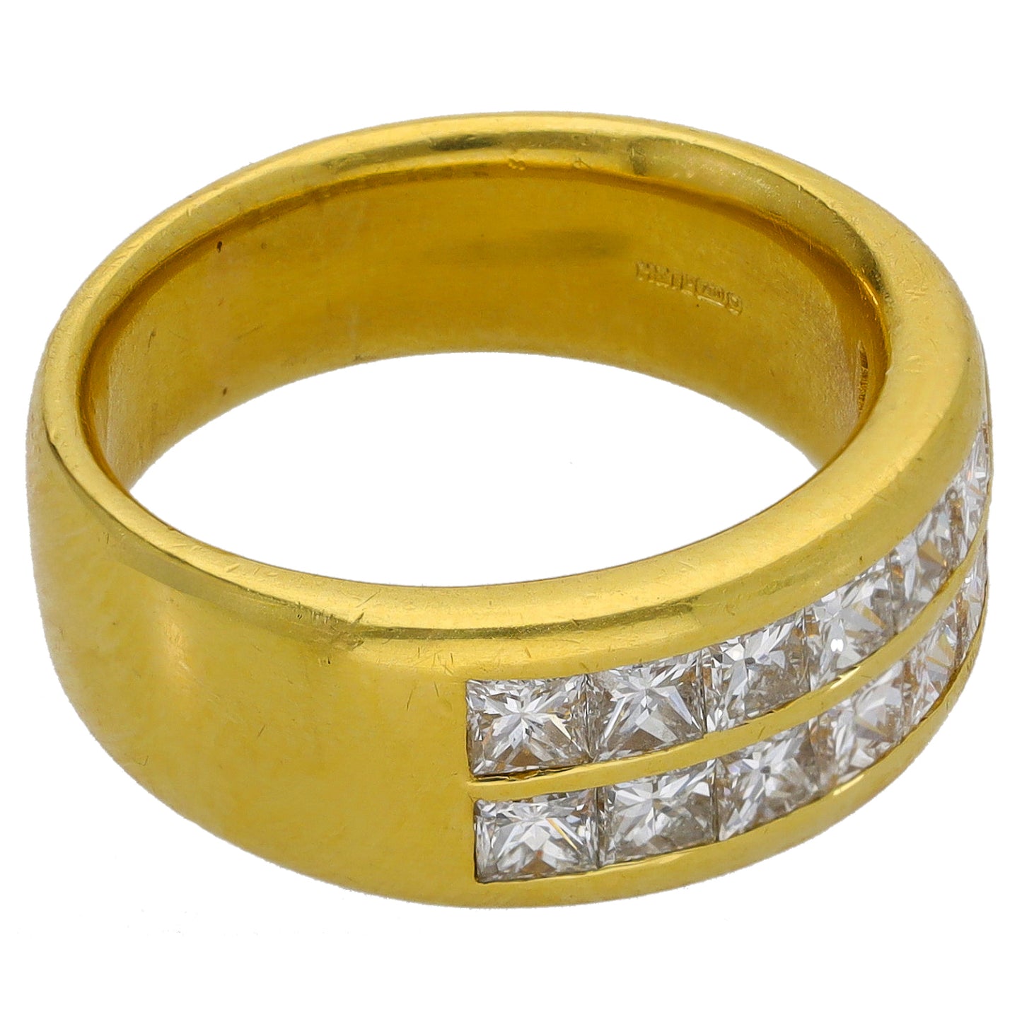 18ct Gold 1.68ct Diamond Half Eternity Ring Size M