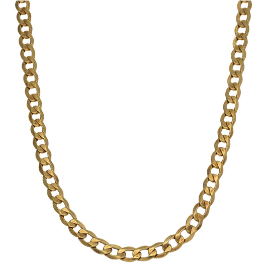 9ct Gold Curb Chain 18"