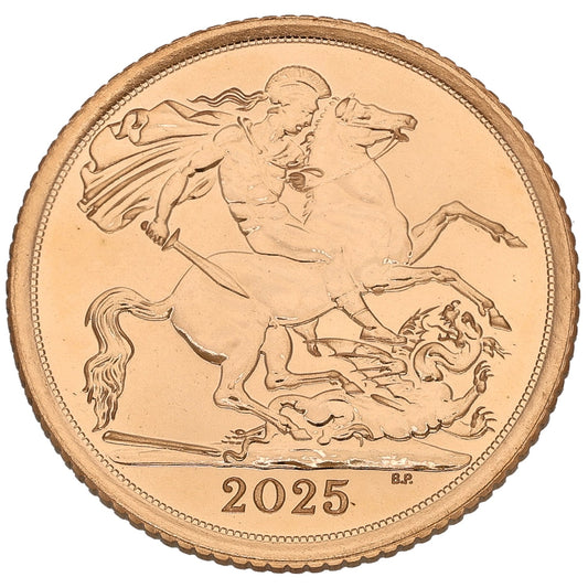 22ct Gold King Charles III Half Sovereign Coin 2005