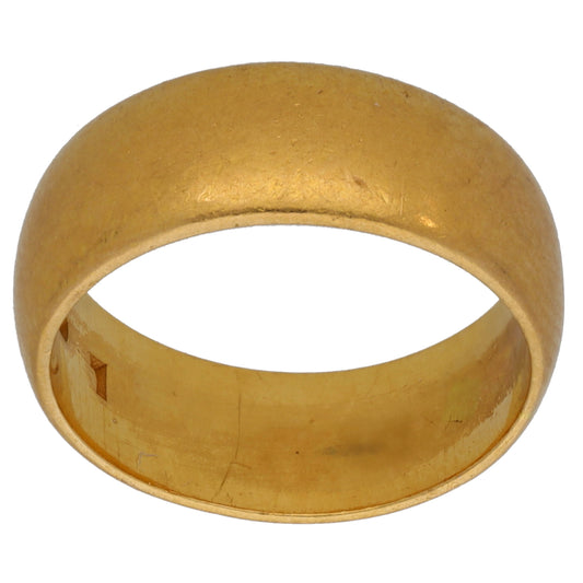 22ct Gold Plain Wedding Ring Size L