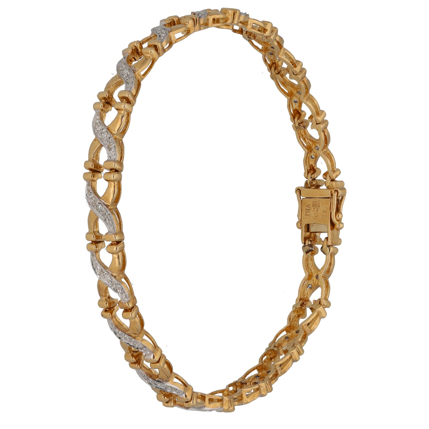 9ct Gold 0.54ct Diamond Line/Tennis Bracelet