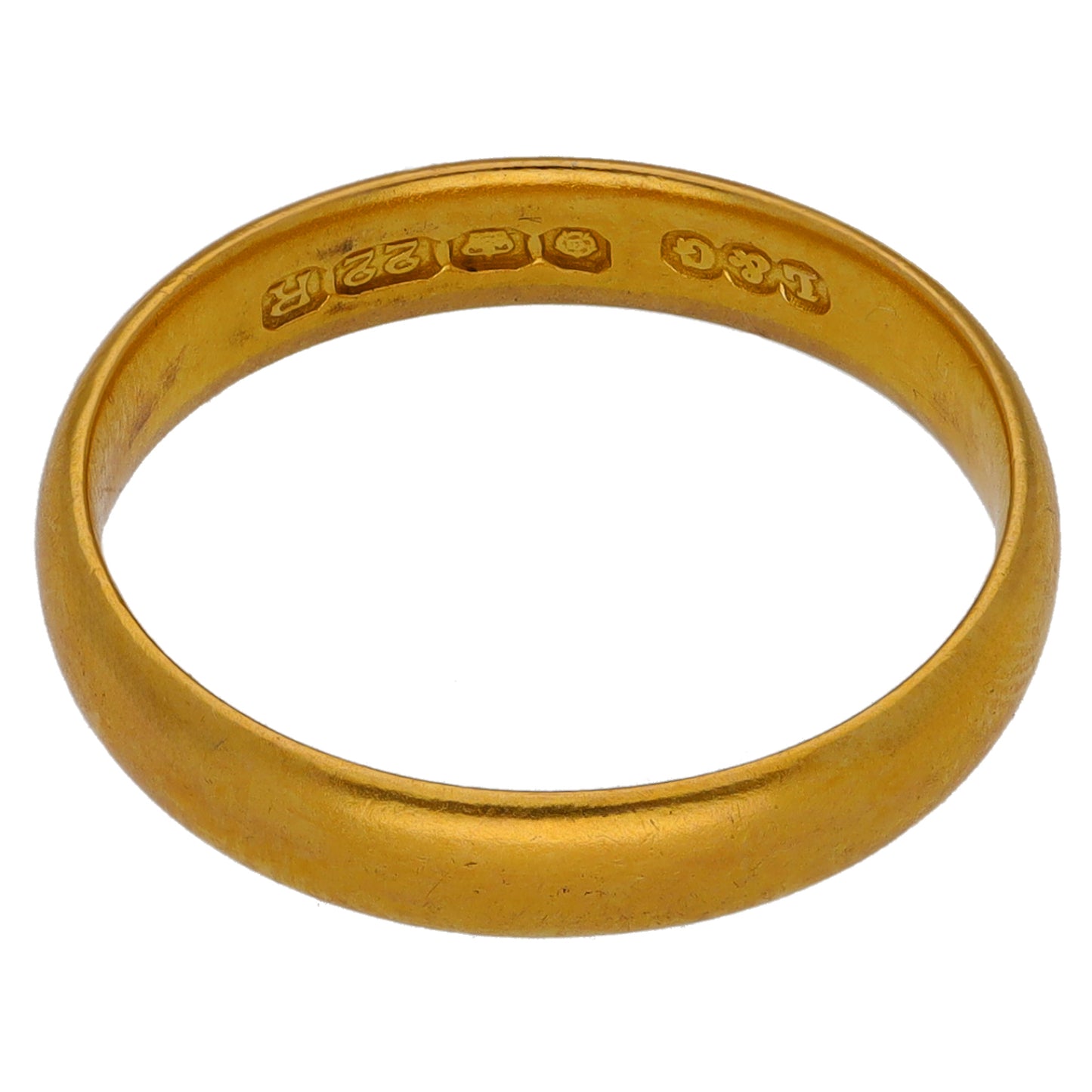 22ct Gold Plain Wedding Ring Size N
