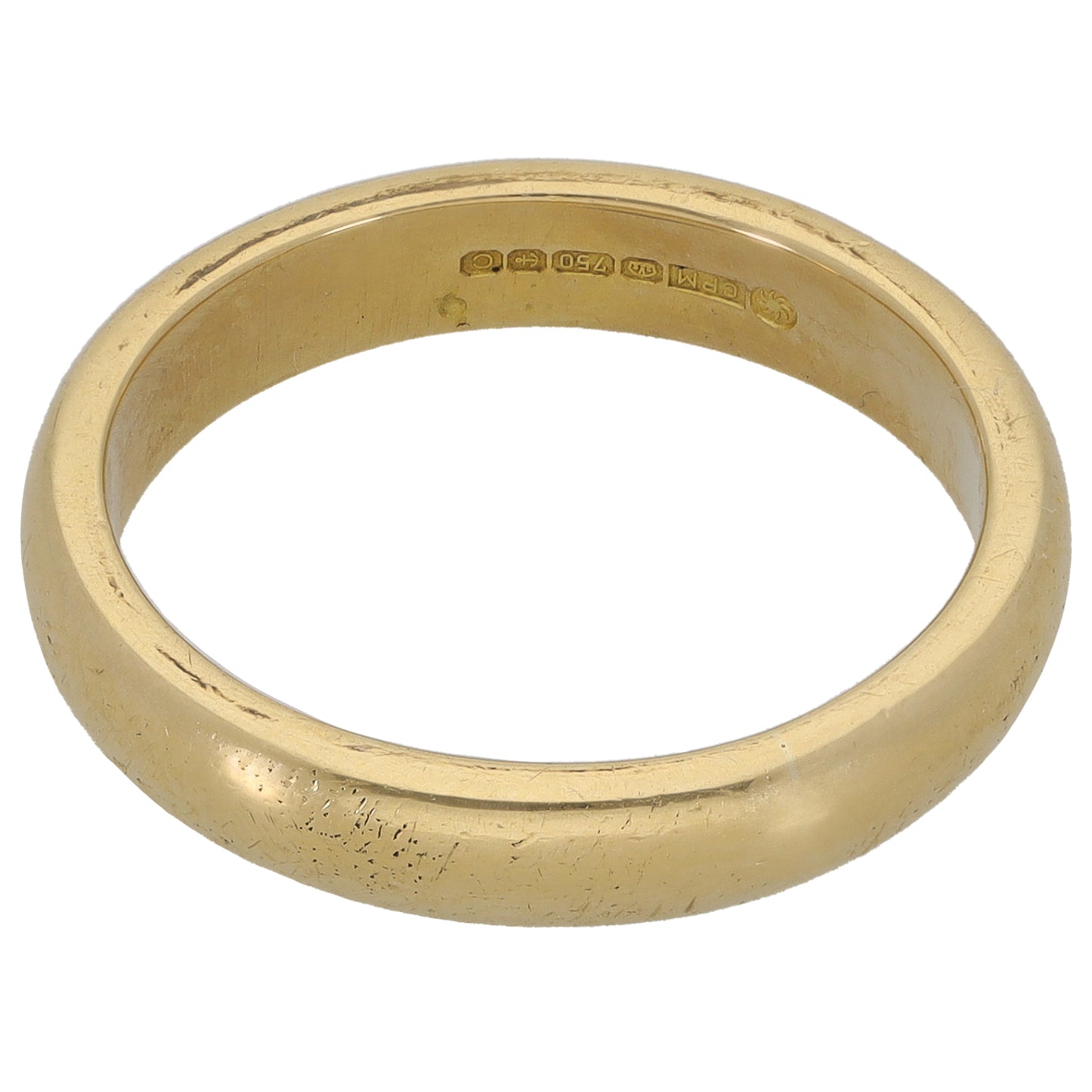 18ct Gold Plain Wedding Ring Size K