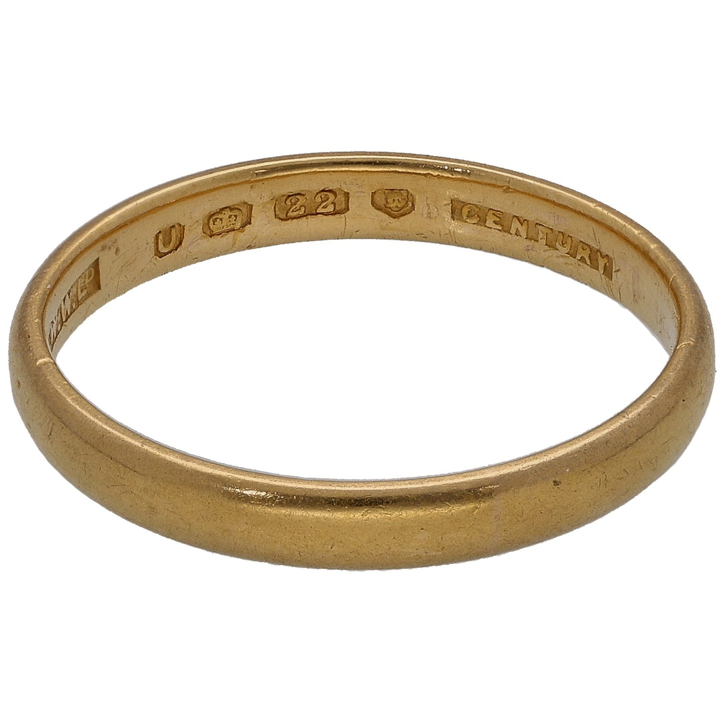 22ct Gold Plain Wedding Ring Size N
