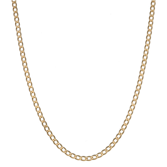 9ct Gold Curb Chain 22"