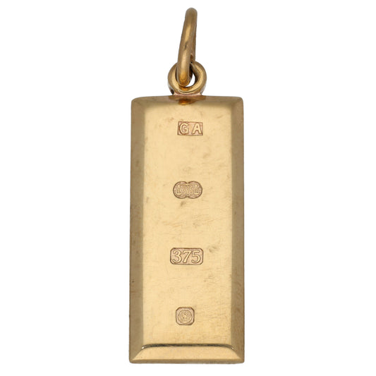 9ct Gold Ingot Pendant