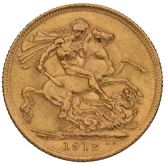 22ct Gold King George V Full Sovereign Coin 1912