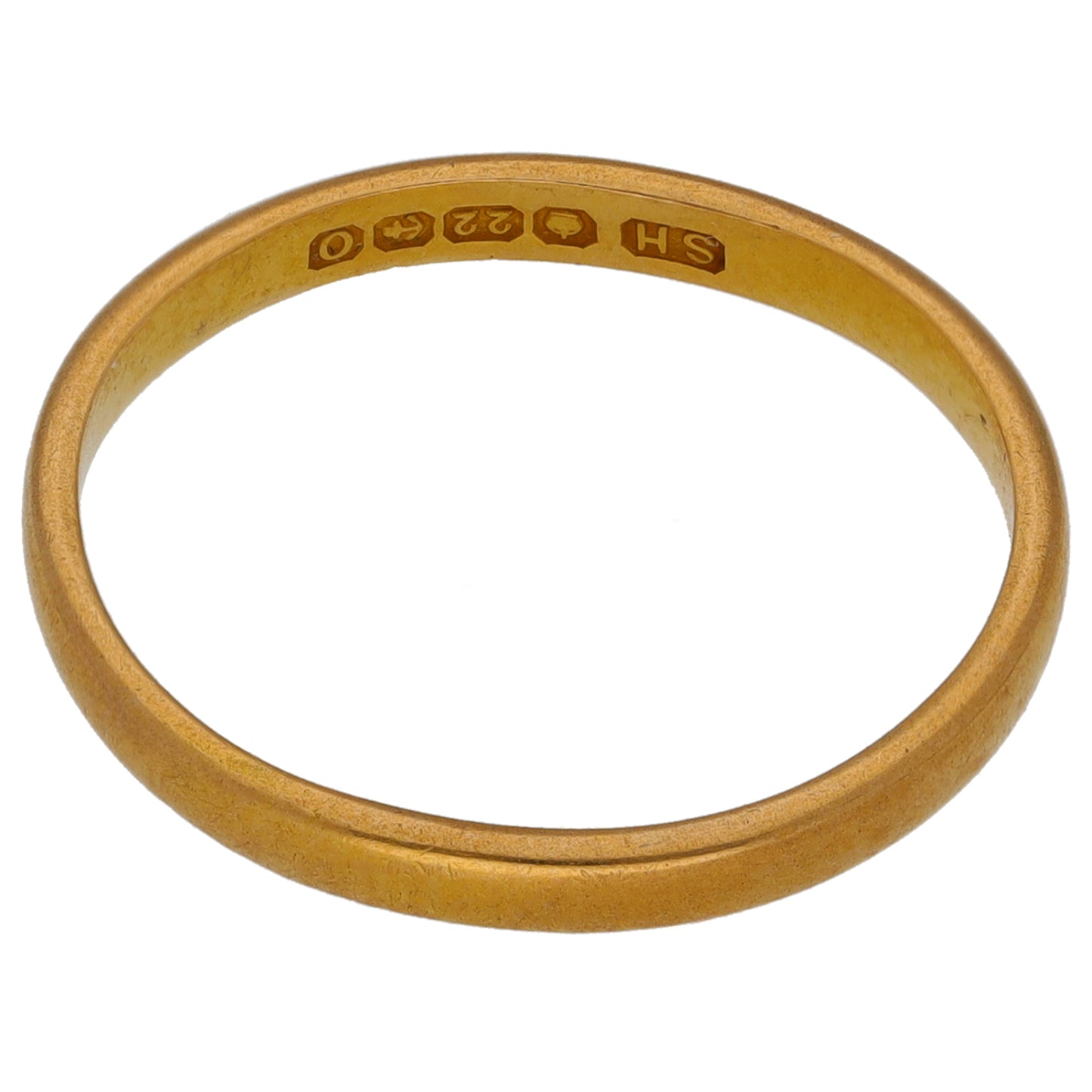 22ct Gold Plain Wedding Ring Size L