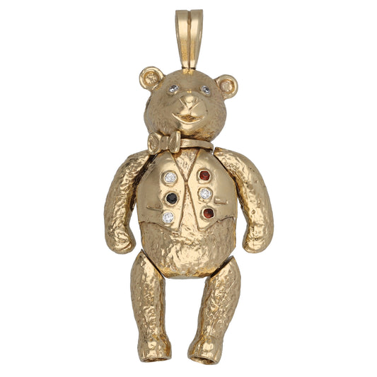 9ct Gold Imitation Teddy Bear Pendant