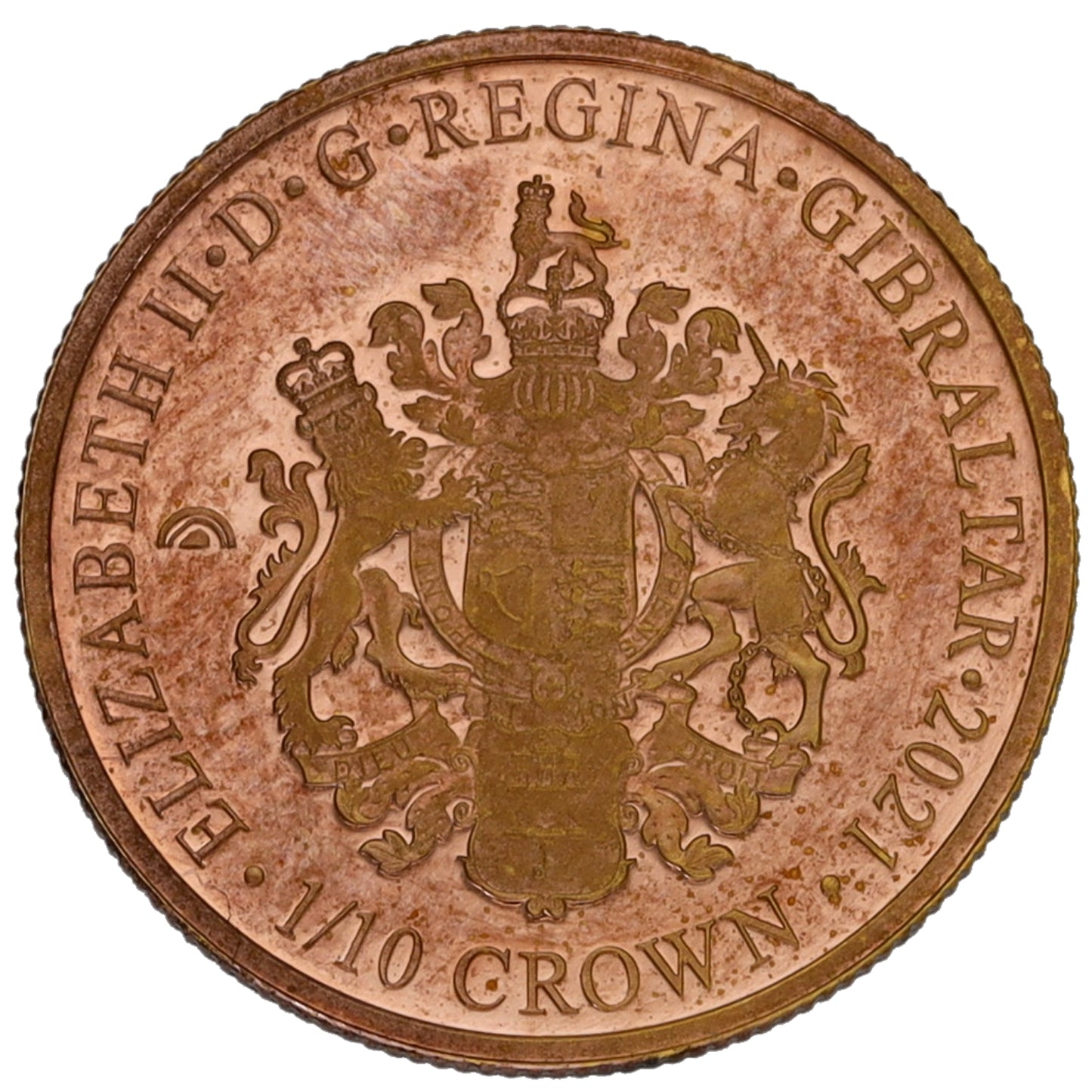 22ct Gold The English Rose Diana 1/10 Crown Coin 2021