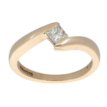 Load image into Gallery viewer, 9ct Gold 0.30ct Diamond Solitaire Ring Size M

