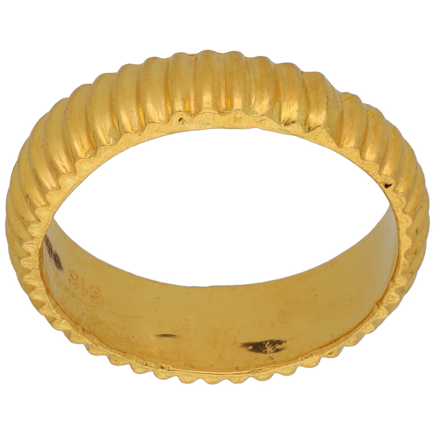 New 22ct Gold Rigged Band Ring
