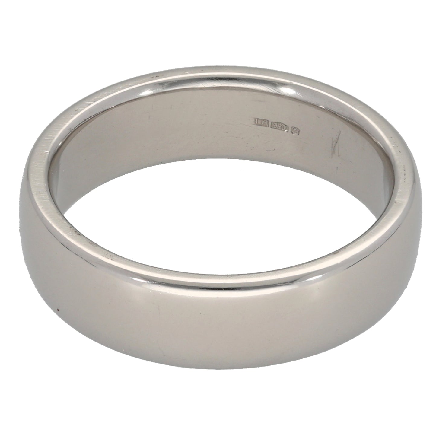 Platinum Plain Wedding Ring Size R