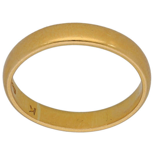 22ct Gold Plain Wedding Ring Size N