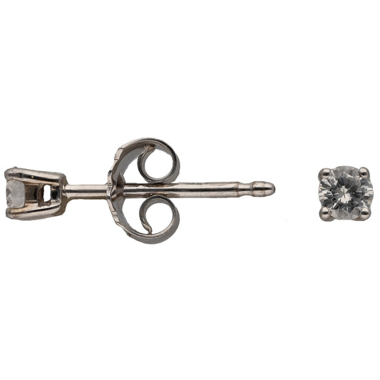 18ct White Gold 0.20ct Diamond Solitaire Earrings