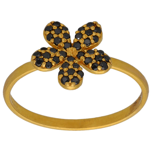 22ct Gold Imitation Gems Dress/Cocktail Ring Size M