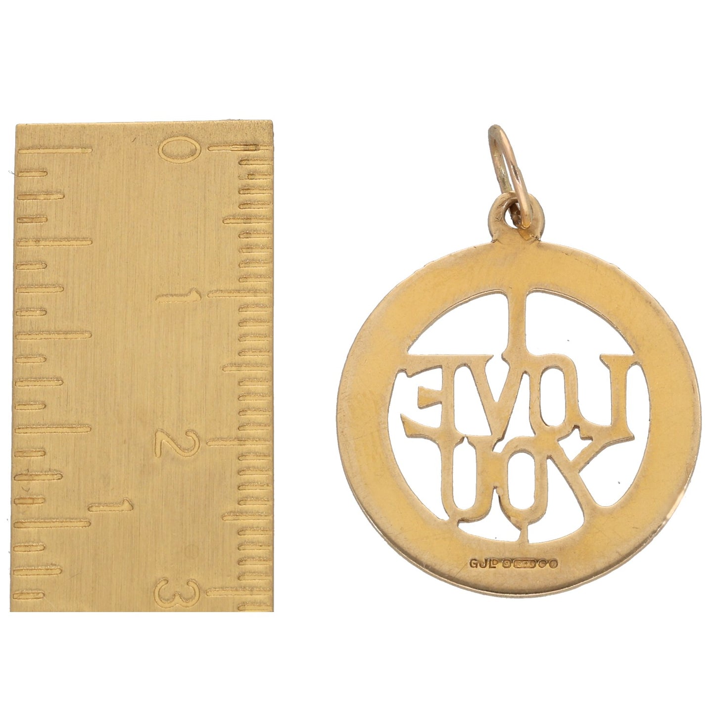 9ct Gold 'I Love You' Pendant