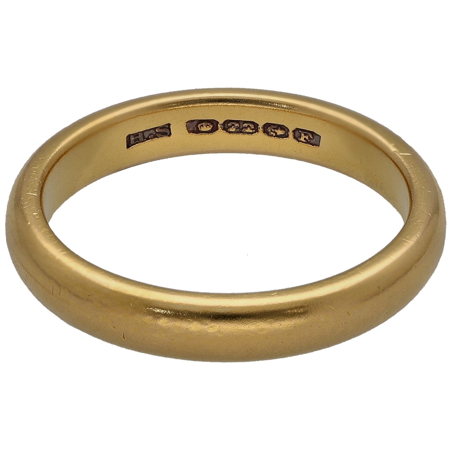 22ct Gold Plain Wedding Ring Size P