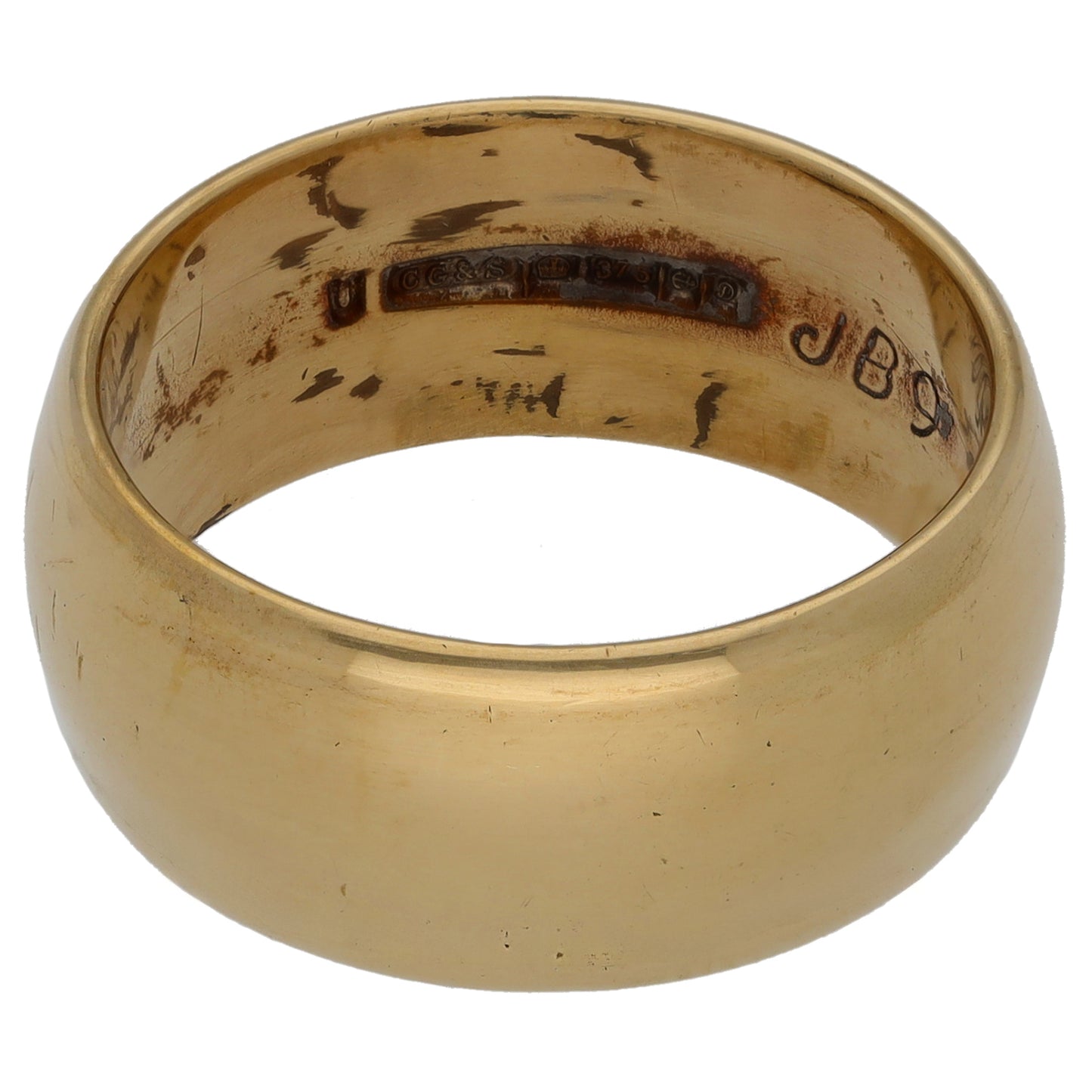 9ct Gold Plain Wedding Ring Size R
