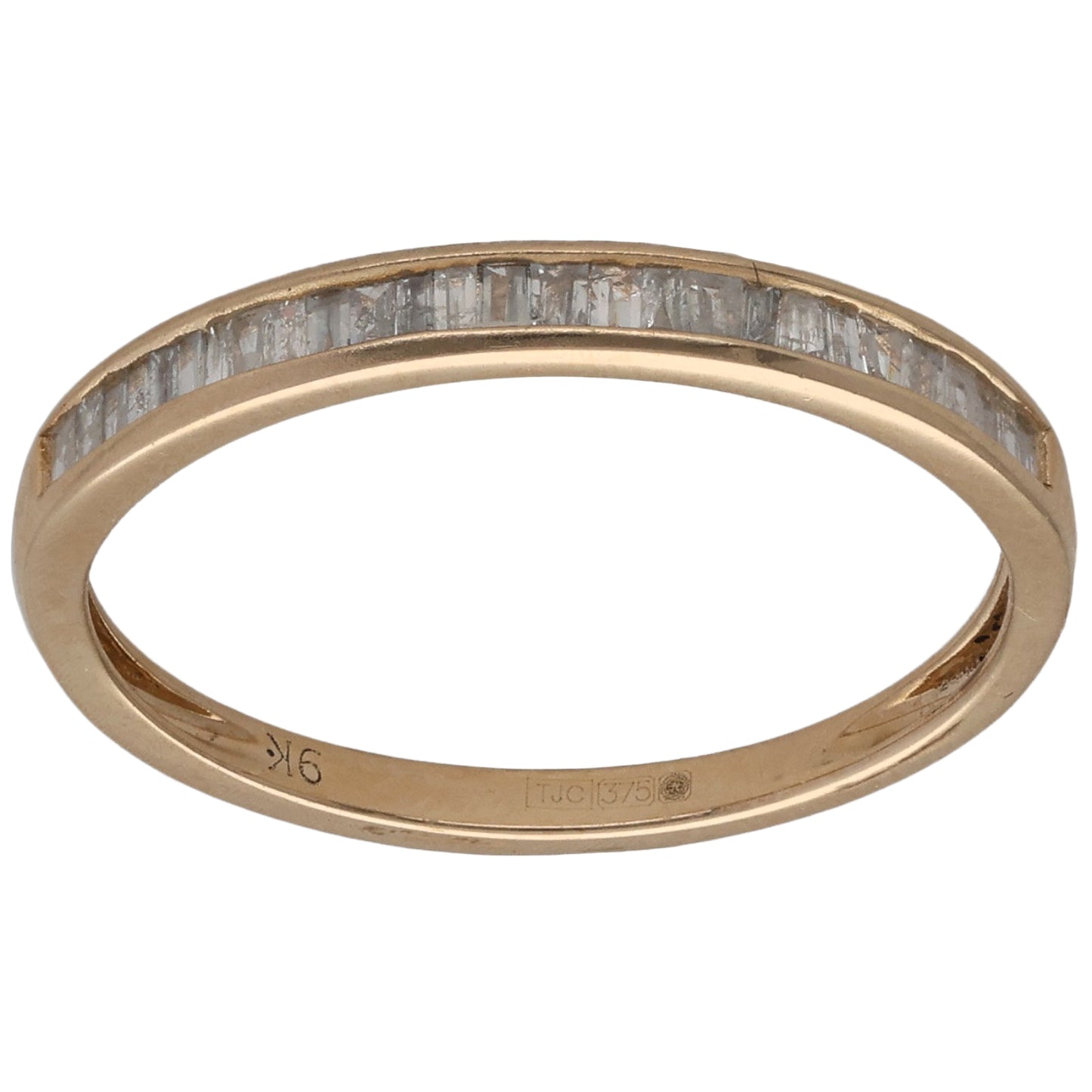 9ct Gold 0.27ct Diamond Half Eternity Ring Size N
